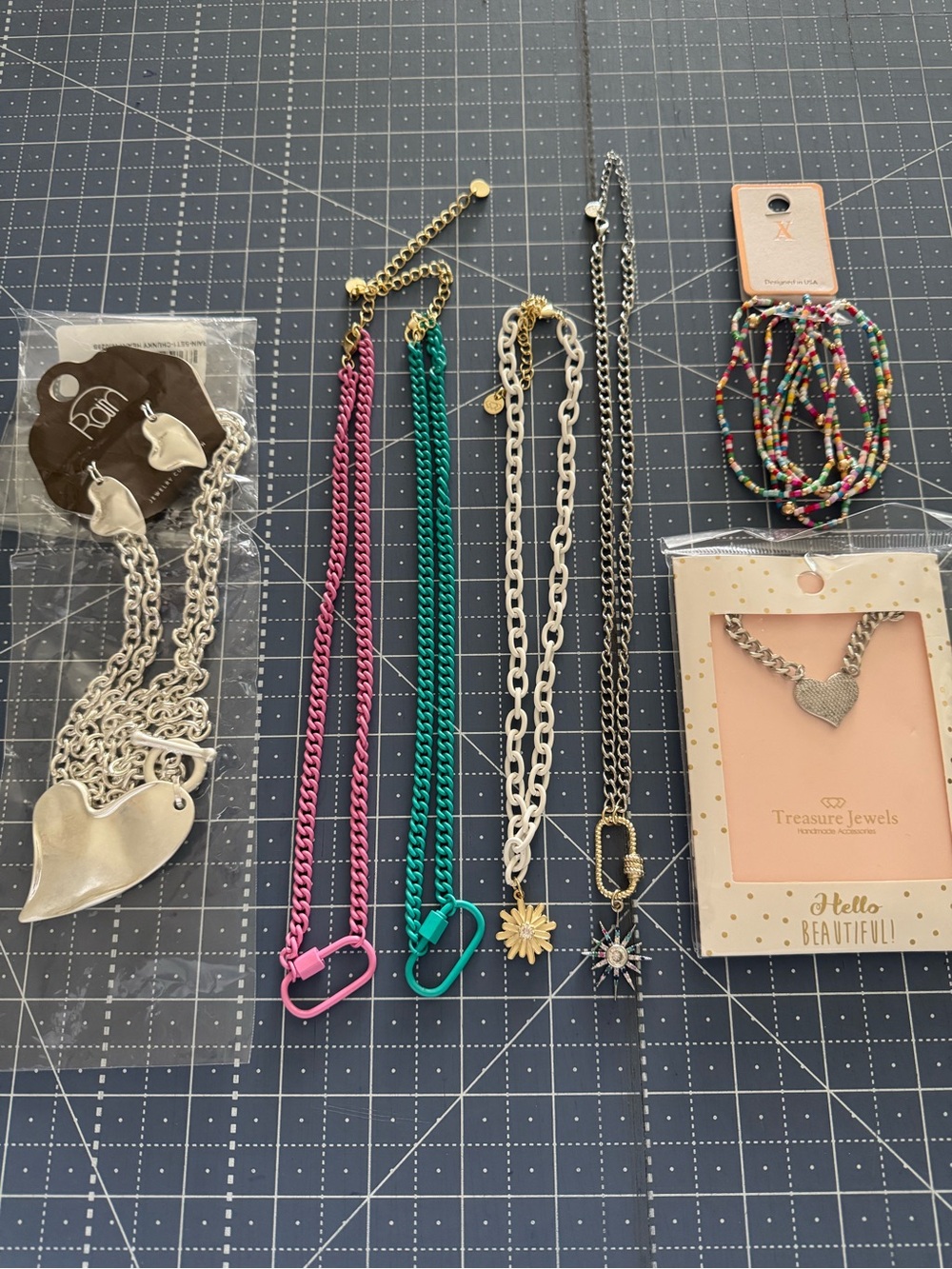 Set of 7 necklaces and bracelets! BRAND NEW! Never used!